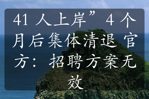 41 人上岸”4 个月后集体清退 官方：招聘方案无效