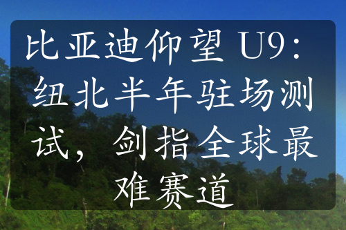 比亚迪仰望 U9：纽北半年驻场测试，剑指全球最难赛道