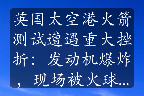 英国太空港火箭测试遭遇重大挫折：发动机爆炸，现场被火球吞没