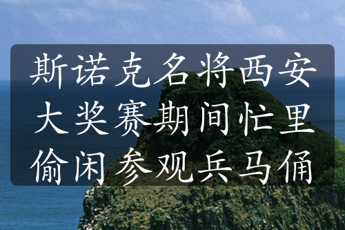 斯诺克名将西安大奖赛期间忙里偷闲参观兵马俑