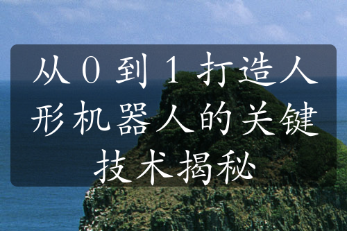 从 0 到 1 打造人形机器人的关键技术揭秘