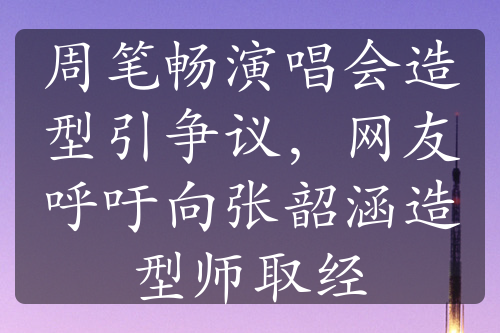 周笔畅演唱会造型引争议，网友呼吁向张韶涵造型师取经